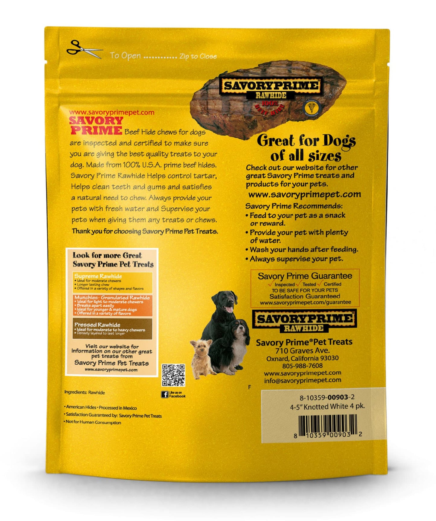 Savory Prime Supreme Knotted Bones Dog Treat